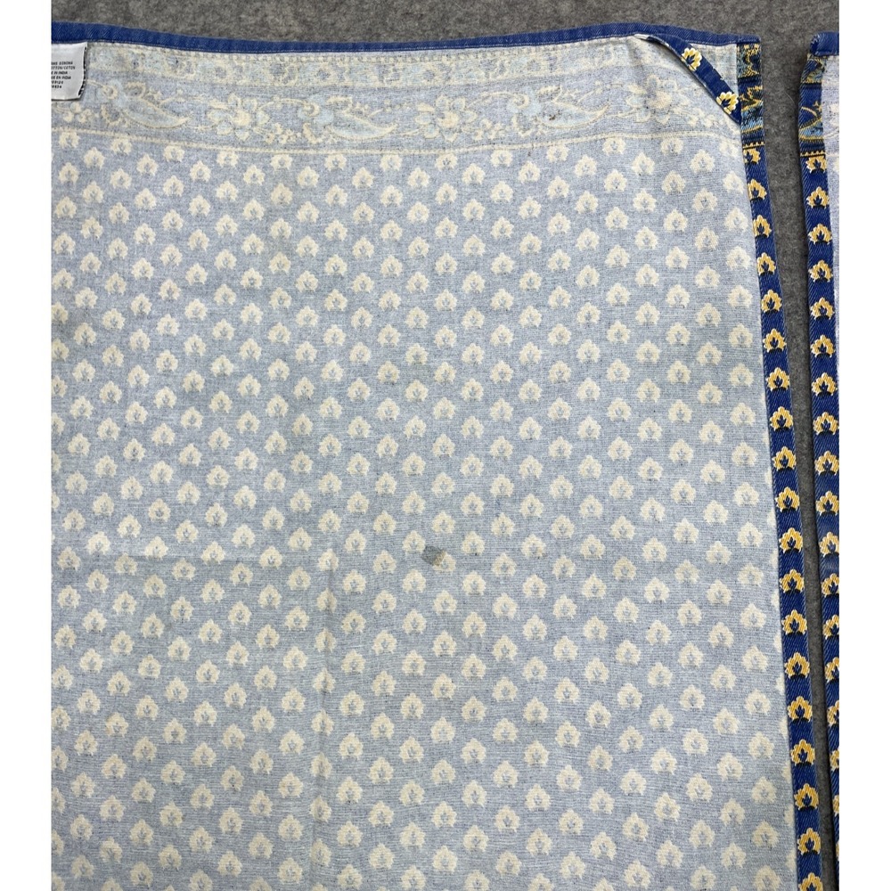 2 Williams Sonoma Provence Kitchen Tea Towels Blue Yellow Floral French Country - Picture 5 of 7